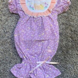 Vintage Cabbage Patch Kids Doll Nightgown Preemie Sleeper Outfit